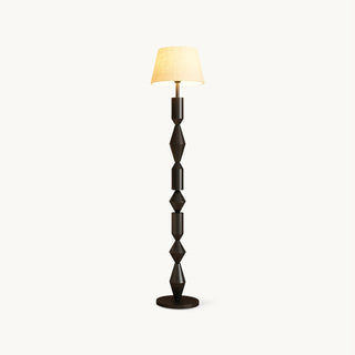 Rhythm Carved Wood Floor Lamp