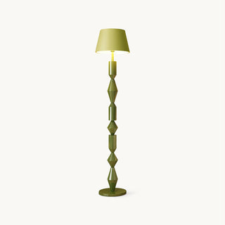 Rhythm Carved Wood Floor Lamp