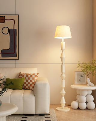 Rhythm Carved Wood Floor Lamp