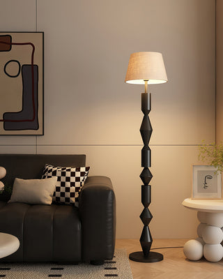 Rhythm Carved Wood Floor Lamp