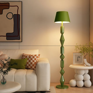 Rhythm Carved Wood Floor Lamp