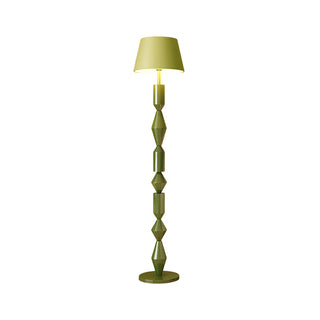 Rhythm Carved Wood Floor Lamp