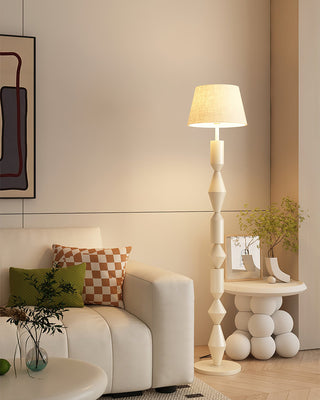 Rhythm Carved Wood Floor Lamp