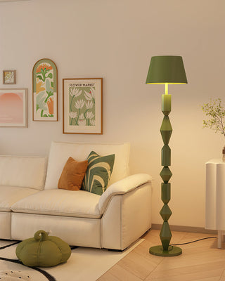 Rhythm Carved Wood Floor Lamp