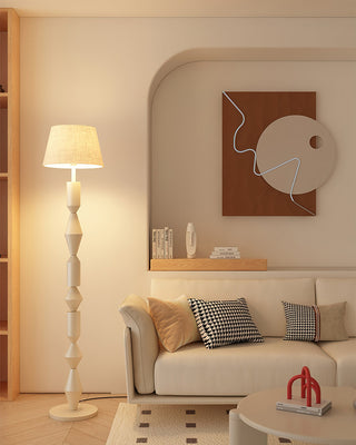 Rhythm Carved Wood Floor Lamp