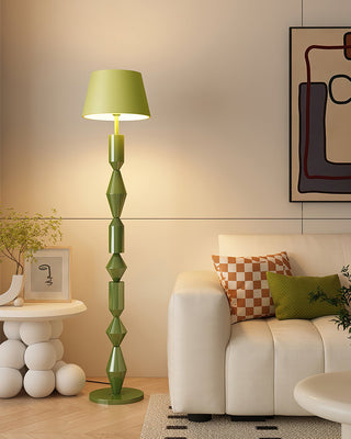 Rhythm Carved Wood Floor Lamp