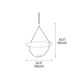 Teardrop Contemporary Metal LED Pendant Light