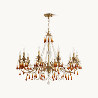 Teresa Crimson Crystal Tiered Chandelier
