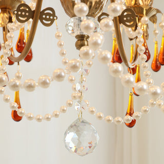 Teresa Crimson Crystal Tiered Chandelier