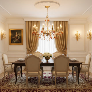 Teresa Crimson Crystal Tiered Chandelier