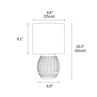 Terra Stripes Modern Ceramics Table Light