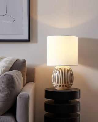 Terra Stripes Modern Ceramics Table Light