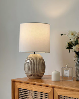 Terra Stripes Modern Ceramics Table Light