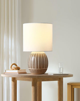 Terra Stripes Modern Ceramics Table Light