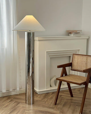 Theo Chrome Minimalist Iron Floor Light