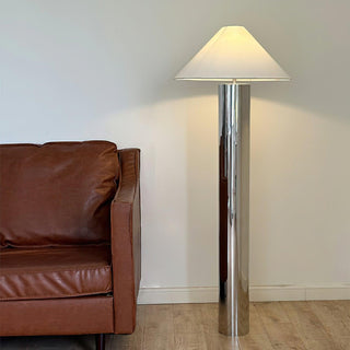 Theo Chrome Minimalist Iron Floor Light