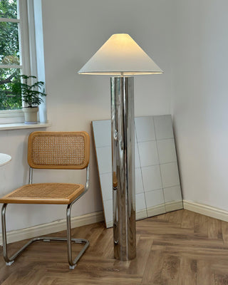 Theo Chrome Minimalist Iron Floor Light