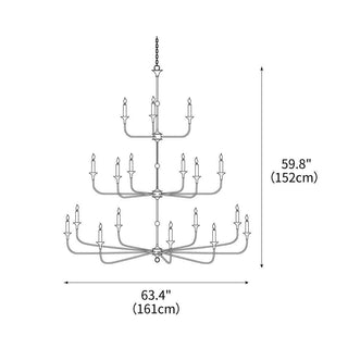 Thousand Mid-Century Modern Brass Chandelier