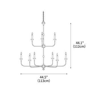 Thousand Mid-Century Modern Brass Chandelier