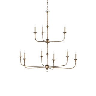 Thousand Mid-Century Modern Brass Chandelier