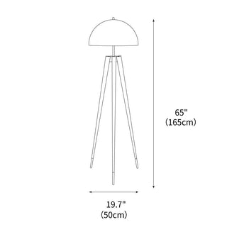 Three Legged Gold Gong Modern Iron Floor Light