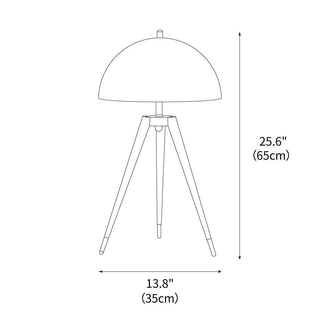Three Legged Gold Gong Contemporary Iron Table Light