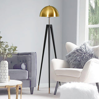 Three Legged Gold Gong Modern Iron Floor Light