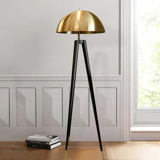 Three Legged Gold Gong Modern Iron Floor Light