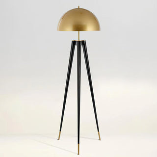 Three Legged Gold Gong Modern Iron Floor Light