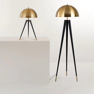 Three Legged Gold Gong Contemporary Iron Table Light