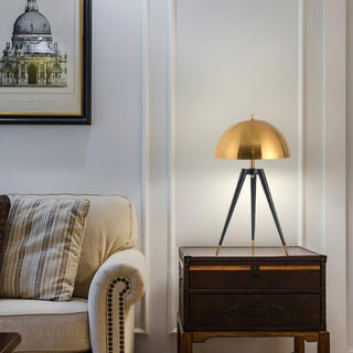 Three Legged Gold Gong Contemporary Iron Table Light