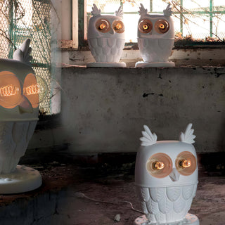 Kael Owl Resin Sculptural Table Lamp
