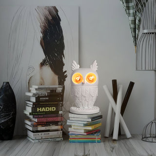 Kael Owl Resin Sculptural Table Lamp