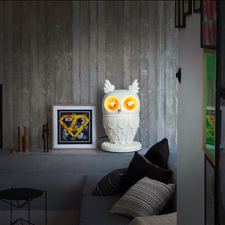 Kael Owl Resin Sculptural Table Lamp