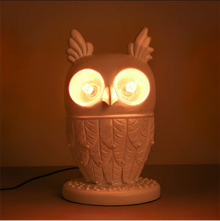Kael Owl Resin Sculptural Table Lamp