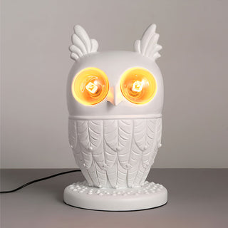 Kael Owl Resin Sculptural Table Lamp