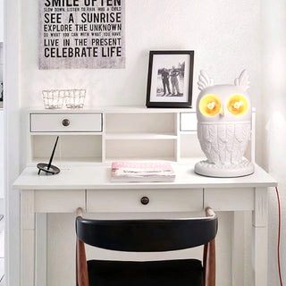 Kael Owl Resin Sculptural Table Lamp