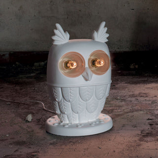 Kael Owl Resin Sculptural Table Lamp