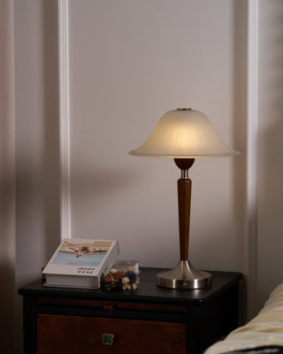 Hugo Mid-Century Wood & Metal Table Lamp