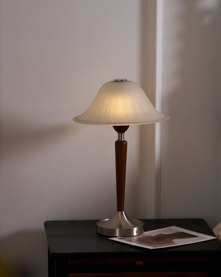 Hugo Mid-Century Wood & Metal Table Lamp