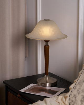 Hugo Mid-Century Wood & Metal Table Lamp
