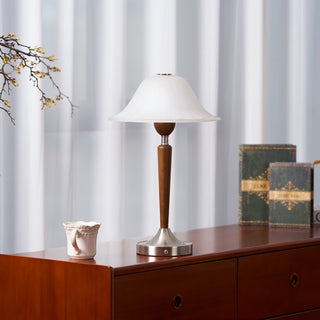 Hugo Mid-Century Wood & Metal Table Lamp