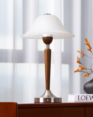 Hugo Mid-Century Wood & Metal Table Lamp