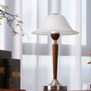 Hugo Mid-Century Wood & Metal Table Lamp