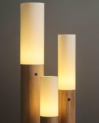 Timber Column Minimalist Wood Floor Light