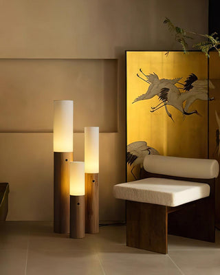 Timber Column Minimalist Wood Floor Light