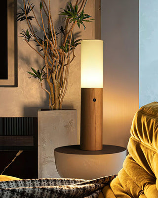 Timber Column Minimalist Wood Floor Light