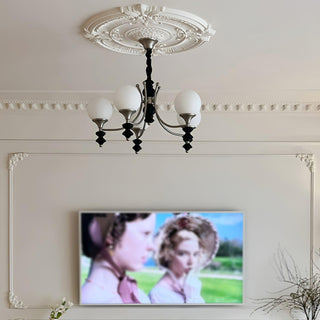 Tina Mid-Century Modern Wood Chandelier