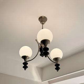 Tina Mid-Century Modern Wood Chandelier