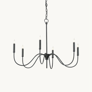 Tirrell Modern Black Minimalist Chandelier